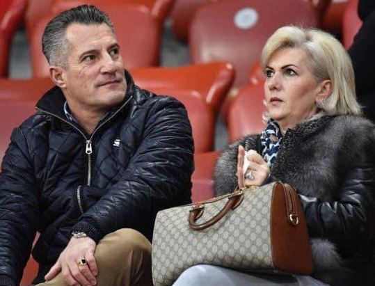 Elmaze Xhaka with her husband Ragip Xhaka
